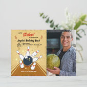 Bowling Photo Anniversaire Invitation (Debout devant)