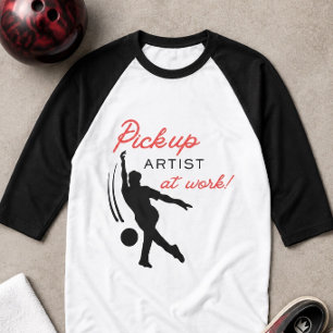Bowling Pick Up Artiest aan het Werk Pret T-shirt