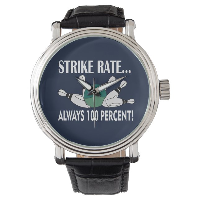 Bowling Pin Ball Strike Team Horloge (Voorkant)
