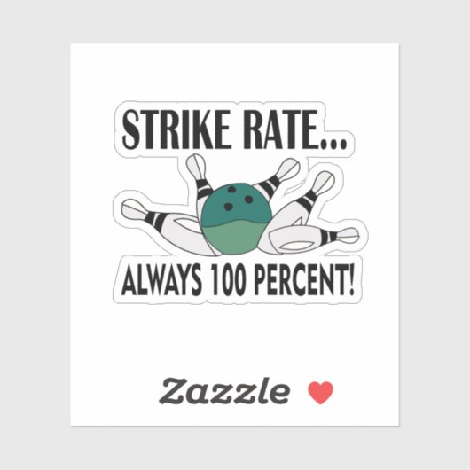 Bowling Pin Ball Strike Team Sticker (Vel)