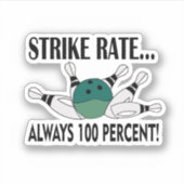 Bowling Pin Ball Strike Team Sticker (Voorkant)