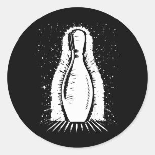 Bowling Pin Bowler Ronde Sticker