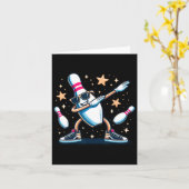 Bowling Pin Dabbing Sungles Bowler Player Kinder B Kaart (Gele Bloem)