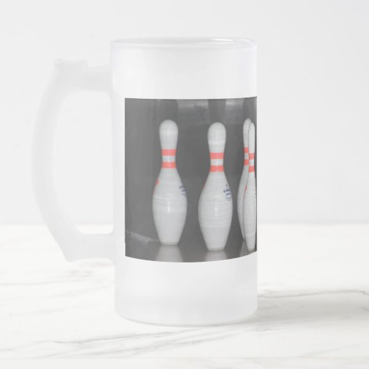Bowling Pin Frosted Mok (Links)