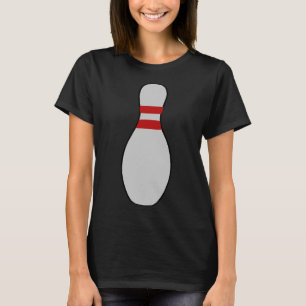 Bowling Pin Kostuum LL Tien-pins Alley Strike Rese T-shirt