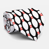 Bowling pin patroon stropdas voor bowler (Opgerold)