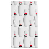 Bowling pinnen op wit klein cadeauzakje (Achterkant)