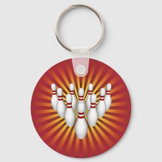Bowling Pins: 3D-model: Sleutelhanger (Voorkant)