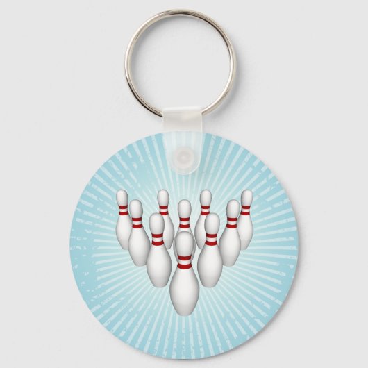 Bowling Pins: 3D-model: Sleutelhanger (Voorkant)