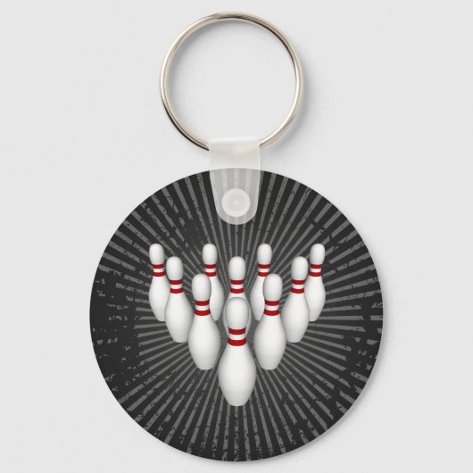 Bowling Pins: 3D-model: Sleutelhanger (Voorkant)