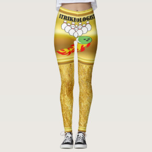 Bowling pins en ball met het woord STRIKEOLOGIST Leggings