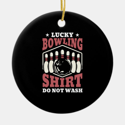 Bowling Pins Gift Birthday kerstidee Keramisch Ornament (Voorkant)