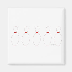 Bowling Pins Magnet Magneet