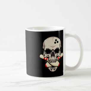Bowling Pins Retro Skull Skeleton Koffiemok