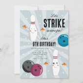 Bowling Pizza Strike Up Sommige Leuke Kinderen Ver Kaart (Voorkant)