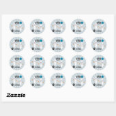 Bowling Pizza Strike Up Sommige Leuke Kinderen Ver Ronde Sticker (Vel)