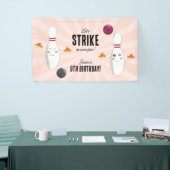 Bowling Pizza Strike Up Sommige Leuke Kinderen Ver Spandoek (Beurs)