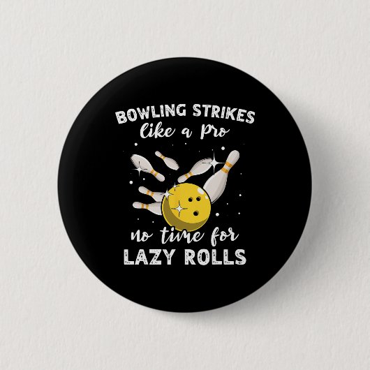 Bowling Player Bowler Slow Bowling Ronde Button 5,7 Cm (Voorkant)