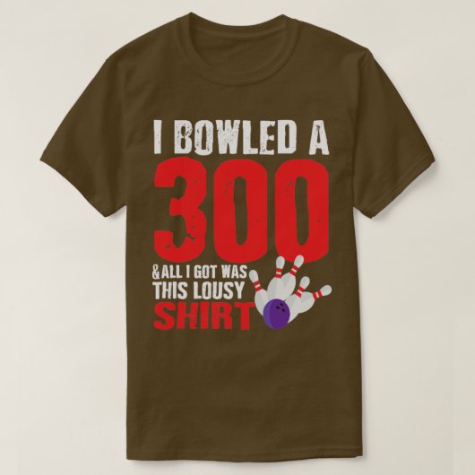 Bowling Player Team 300 Perfect Game Strike T-shirt (Design voorkant)