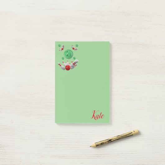 Bowling Post-it Notes (Sur un bureau)
