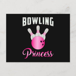 Bowling Prinses Meisje Queen Bowl Grappig cadeau Briefkaart