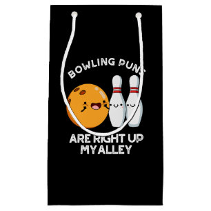 Bowling puns zijn recht omhoog mijn steegje donker klein cadeauzakje
