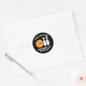 Bowling puns zijn recht omhoog mijn steegje donker ronde sticker (Envelop)