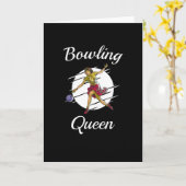 Bowling Queen Bowling Bowler Kaart (Gele Bloem)