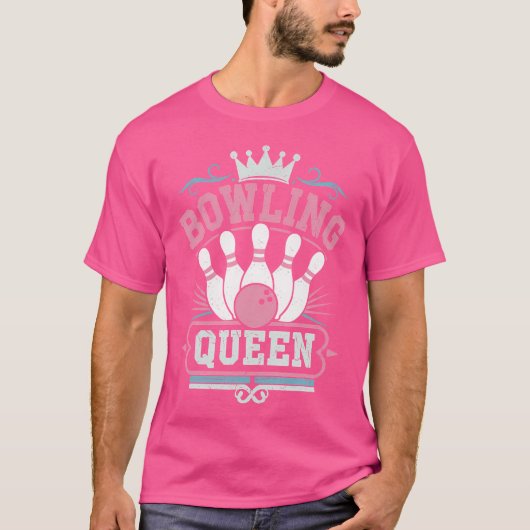 Bowling Queen Funny Bowling T-shirt (Voorkant)