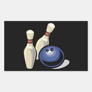 Bowling Rechthoekige Sticker