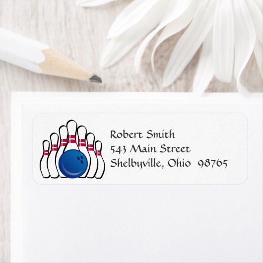 Bowling Return Address Labels (Insitu)