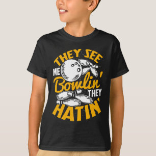 Bowling Roll Pins Strike Bowler Sportteam T-shirt