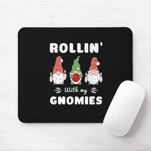 Bowling Rollin met mijn Gnomen Funny Gnome Premiu Muismat (Met muis)