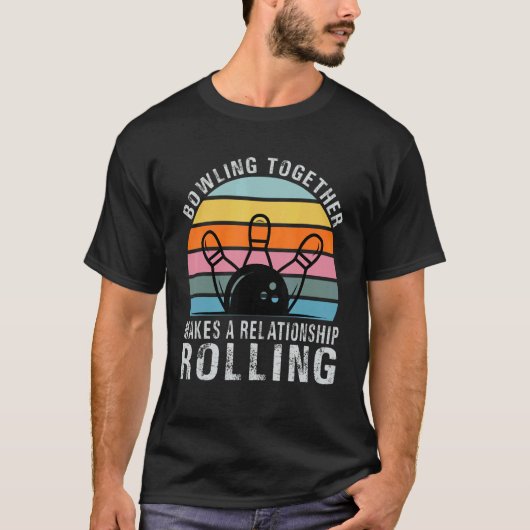 Bowling Samen maakt een Relatie Rolling Co T-shirt (Voorkant)