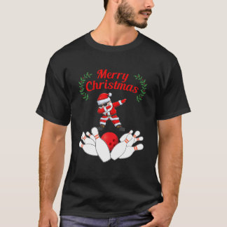 Bowling Santa Claus Kerstmis T-shirt