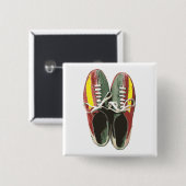  Bowling-schoenen Retro Bowling Vierkante Button 5,1 Cm (Voorkant /achterkant)