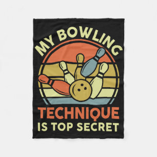 Bowling-shirt Mijn bowlingtechniek is Top Secret D Fleece Deken