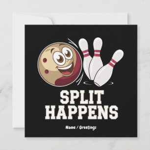 Bowling Shirt voor mannen en vrouwen Funny Split H Kaart