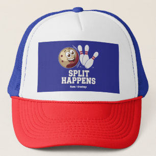 Bowling Shirt voor mannen en vrouwen Funny Split H Trucker Pet