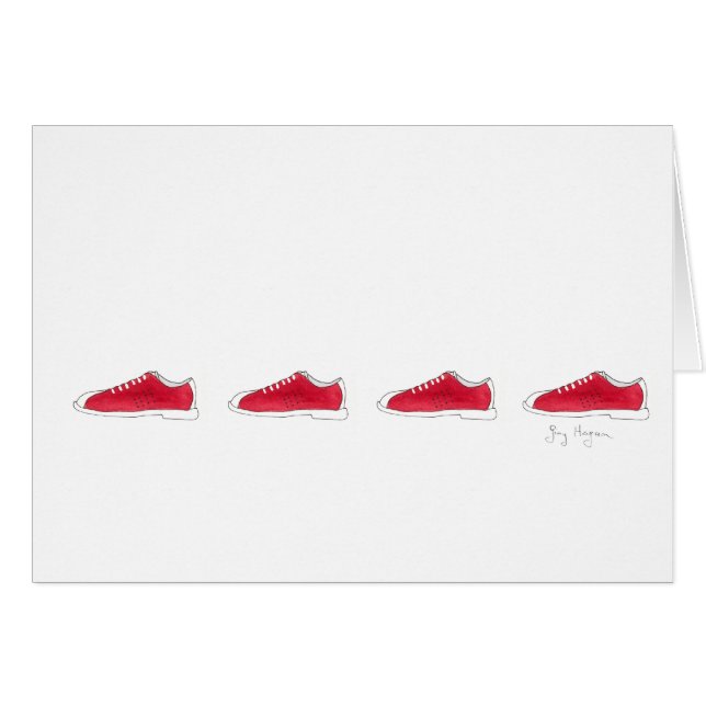 Bowling Shoes-kaarten (Voorkant Horizontaal)