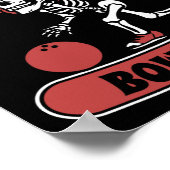 Bowling Skeleton Team League - Alley Bowler Queen Poster (Hoek)