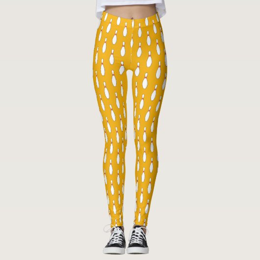 Bowling Skittle Patroon Leggings (Voorkant)