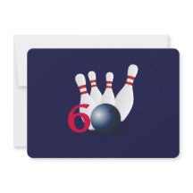 Bowling, soixantième invitation d'anniversaire de