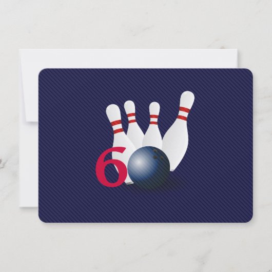Bowling, soixantième invitation d'anniversaire de (Devant)