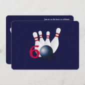 Bowling, soixantième invitation d'anniversaire de (Devant / Derrière)