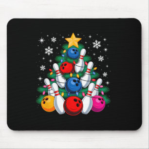 Bowling Speler Kerstboom Licht Xmas Bowling L Muismat