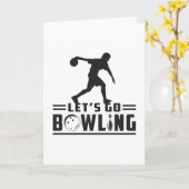 Bowling Sport Bowler Strike Bowl Grappig geschenk Kaart (Gele Bloem)