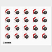 Bowling Sport fans Kerstmis Vierkante Sticker (Vel)