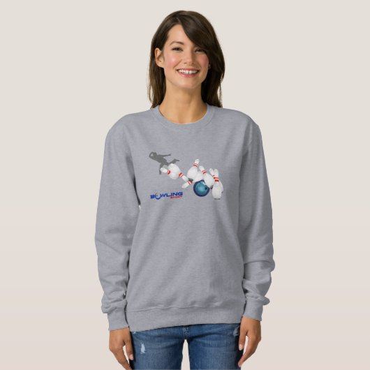 Bowling sporten | Sweatshirt voor dames (Voorkant volledig)
