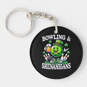 Bowling St. Patrick's Day Streken Sleutelhanger